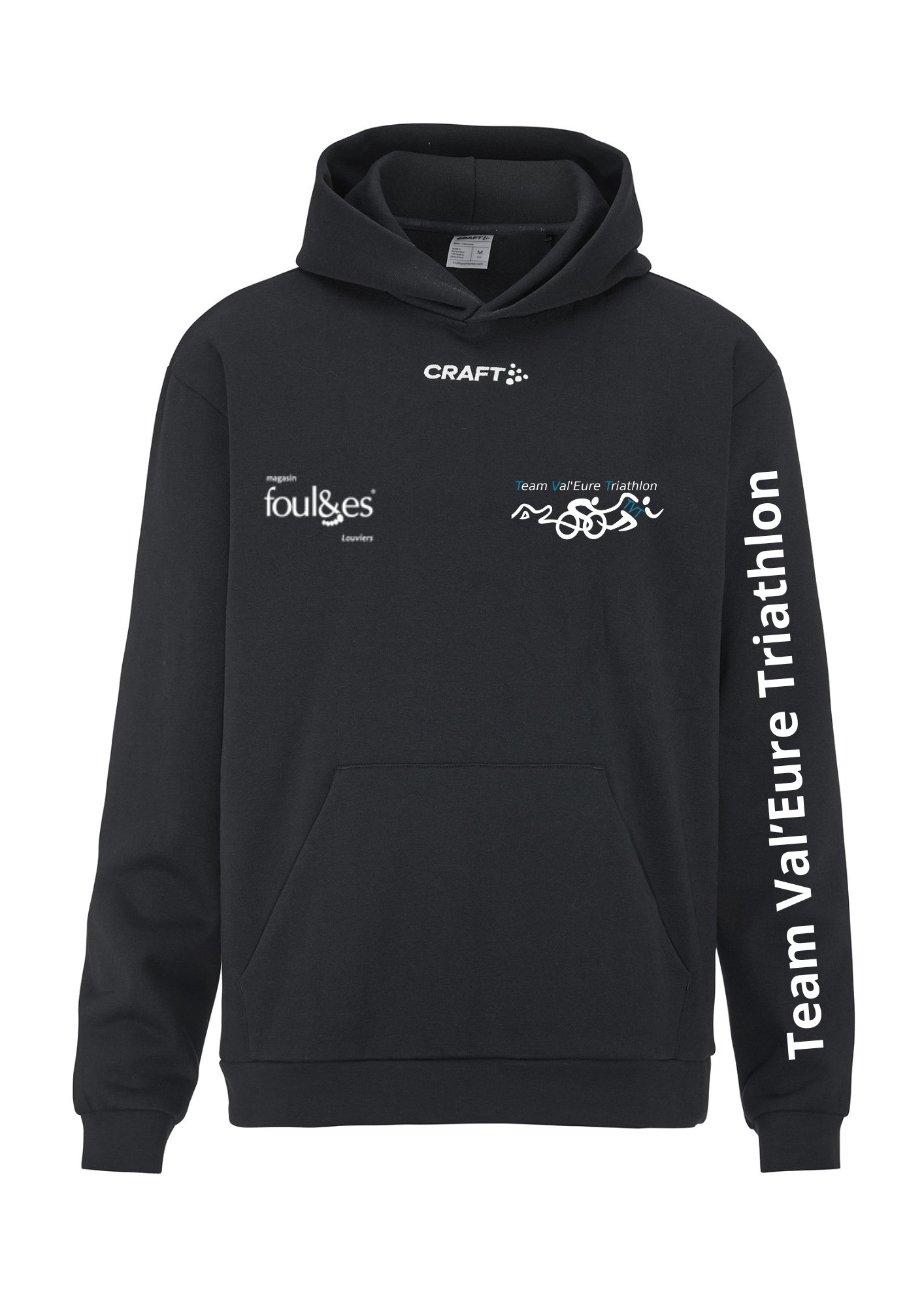 Sweat à capuche noir enfants