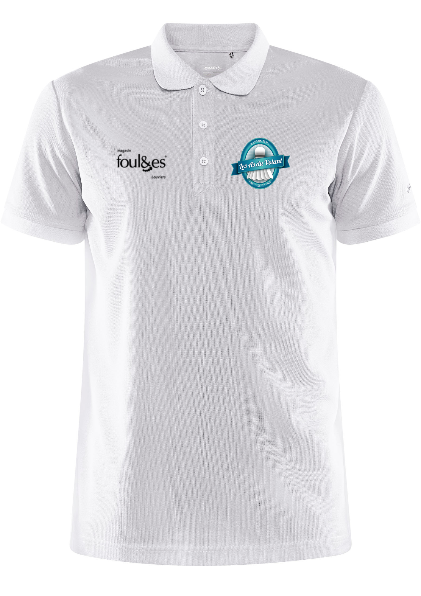 Polo technique blanc hommes