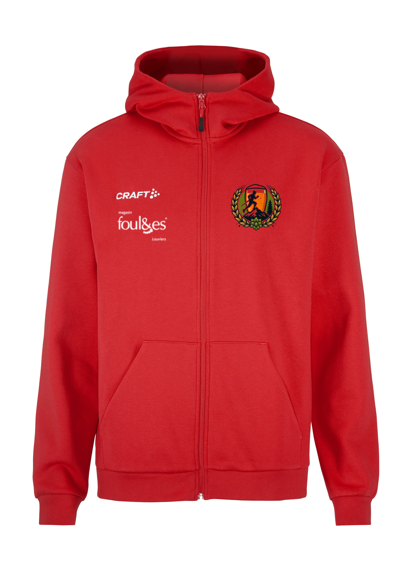Veste zippée rouge Homme 