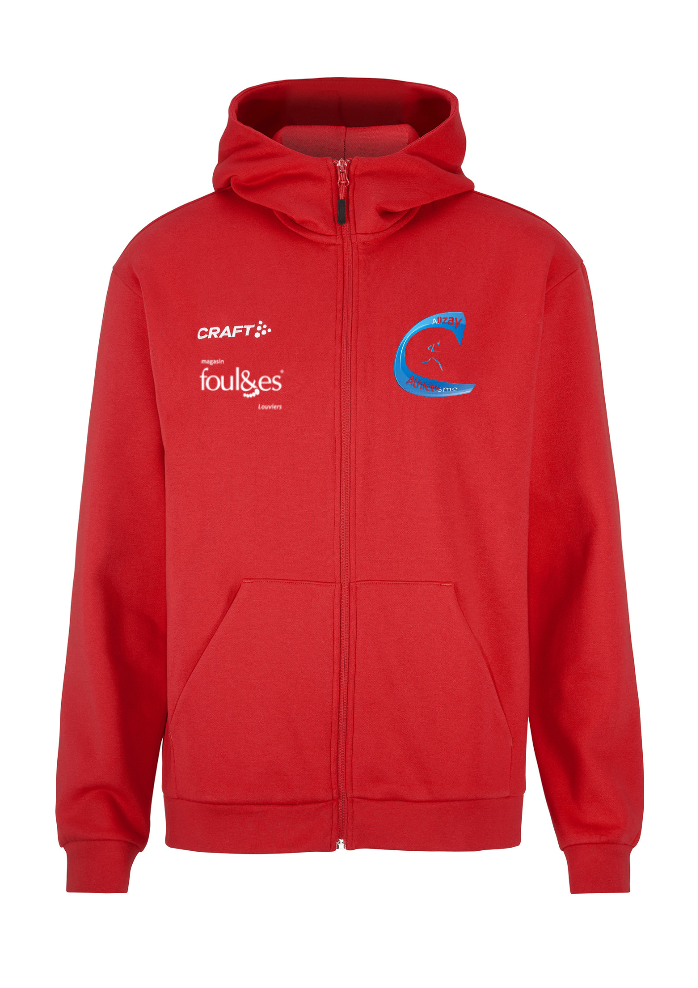 Veste zippée rouge enfants