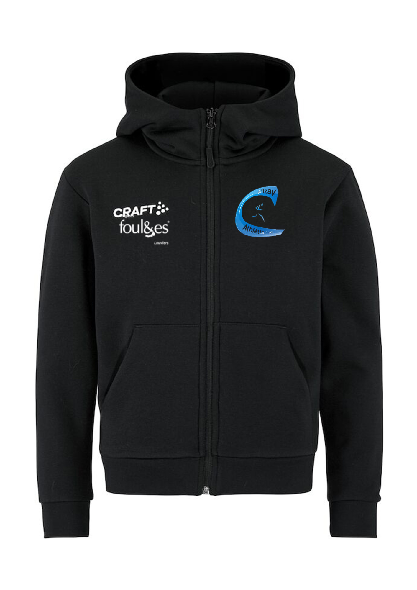 Veste zippée noire Femme