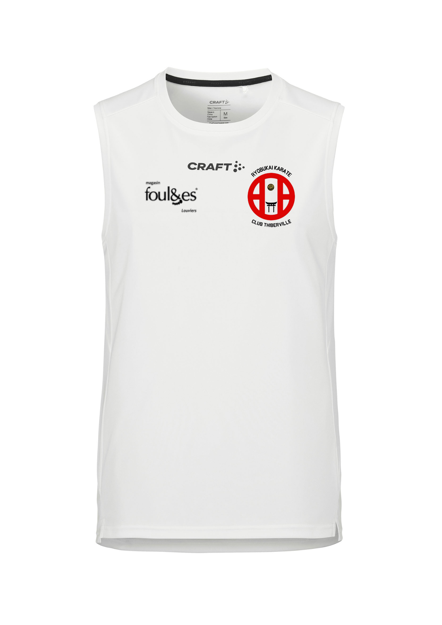 Débardeur blanc homme