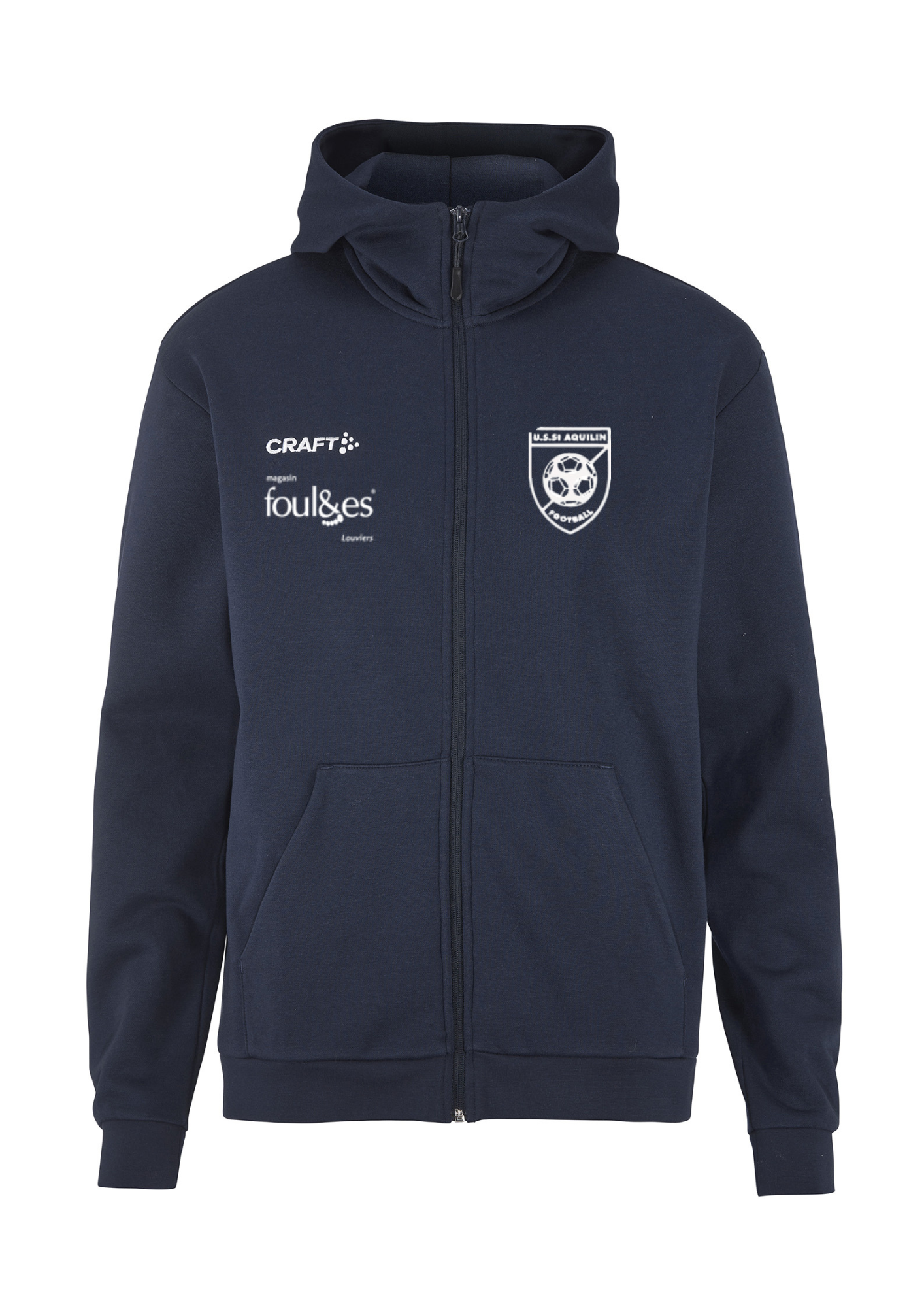 Veste zippée bleue marine Homme 